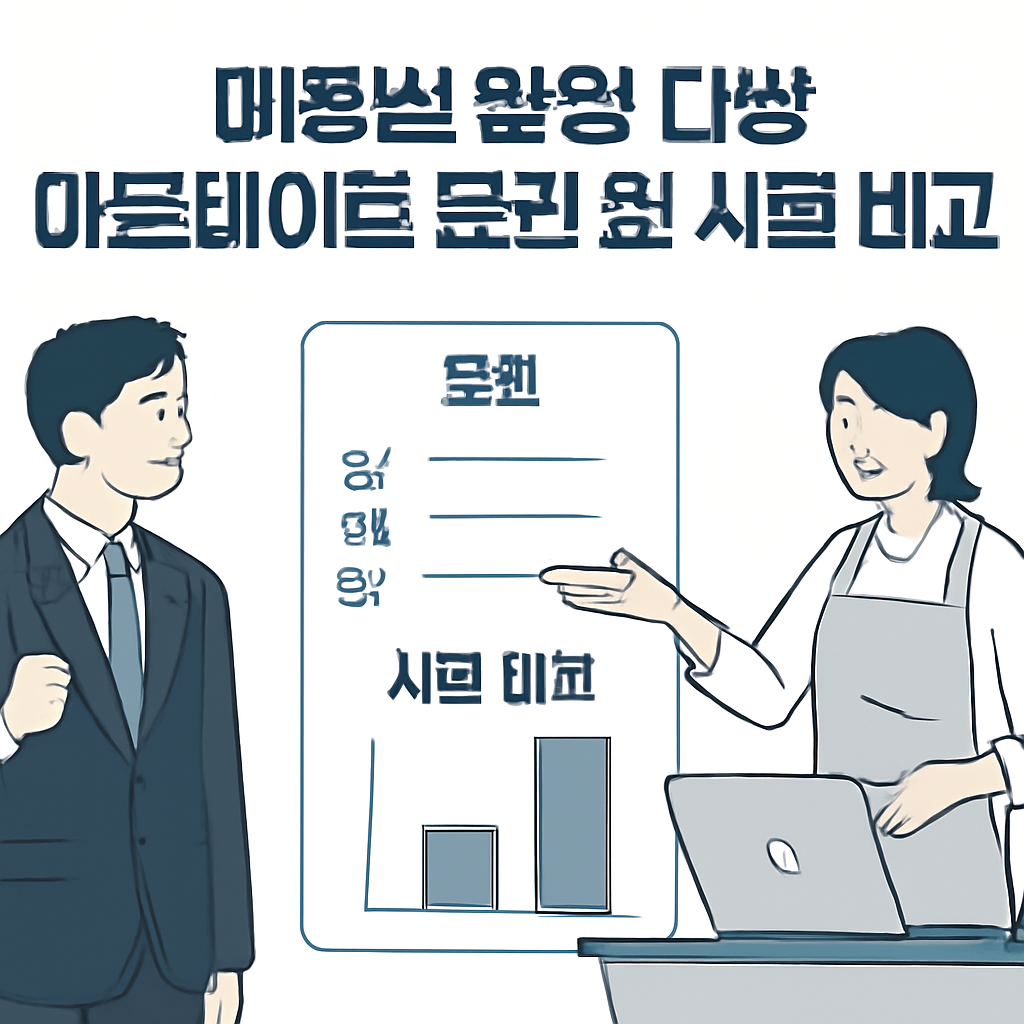 대학생 환영 다방 아르바이트 조건 및 시급 비교 이미지