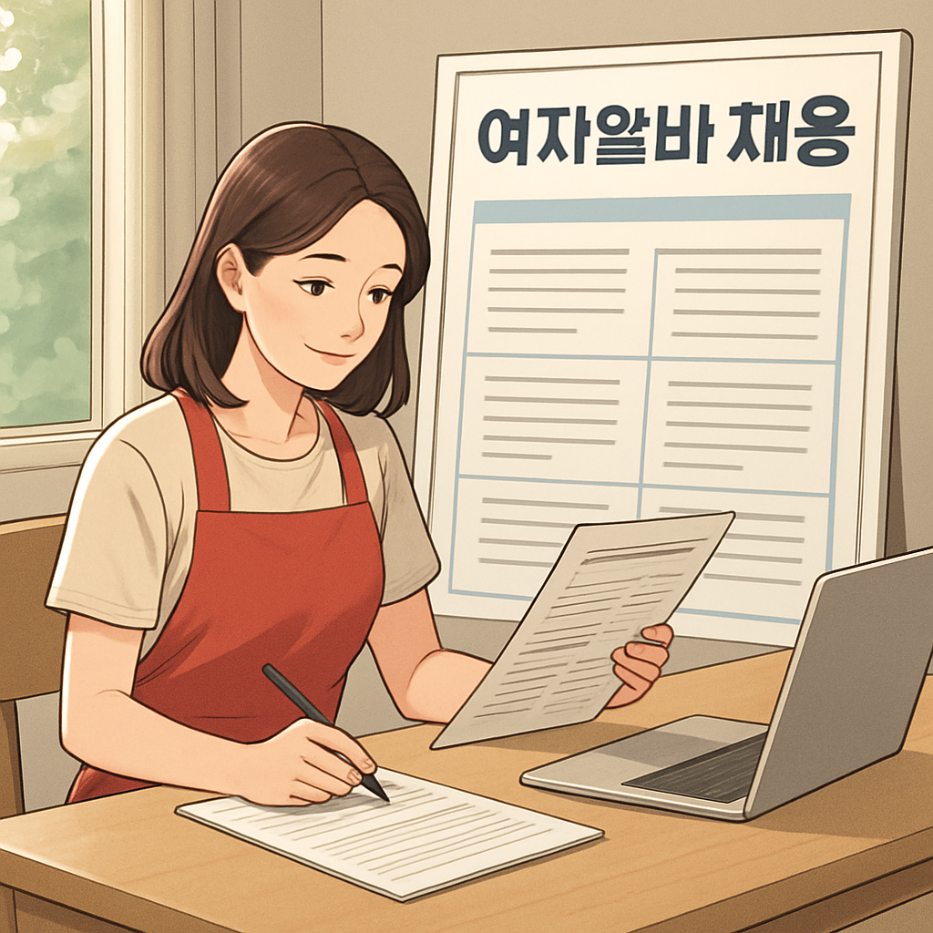 여자알바 채용 정보 이미지