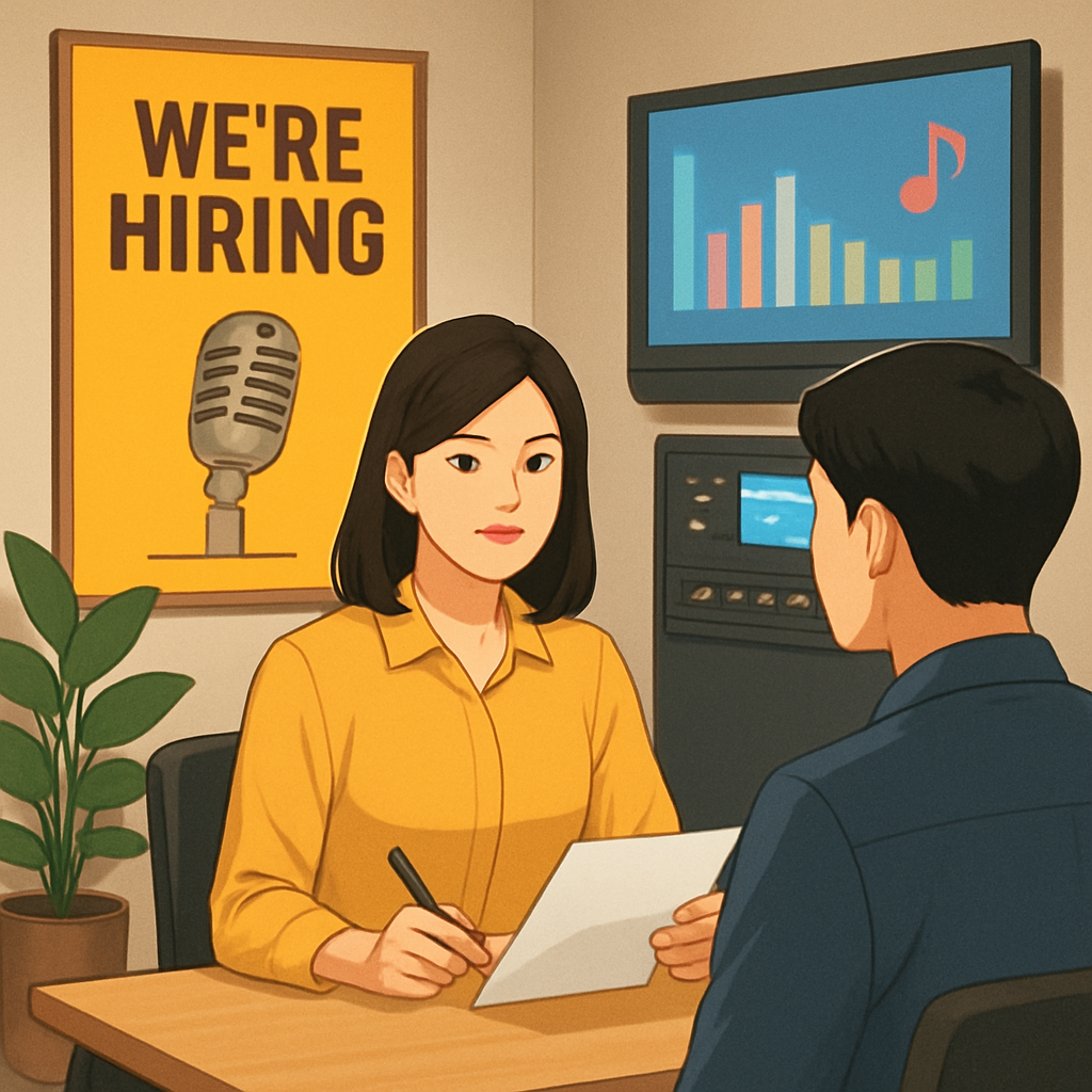 노래방 매장 채용 이미지