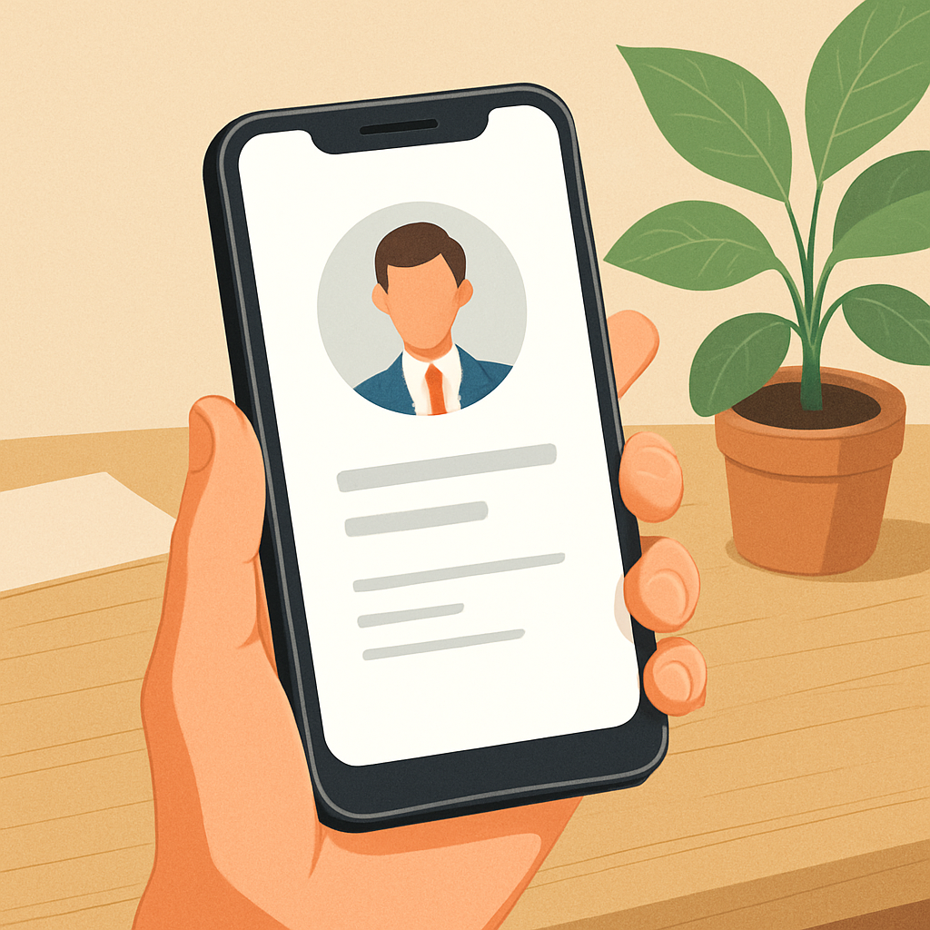 무료 모바일 명함 메인 이미지