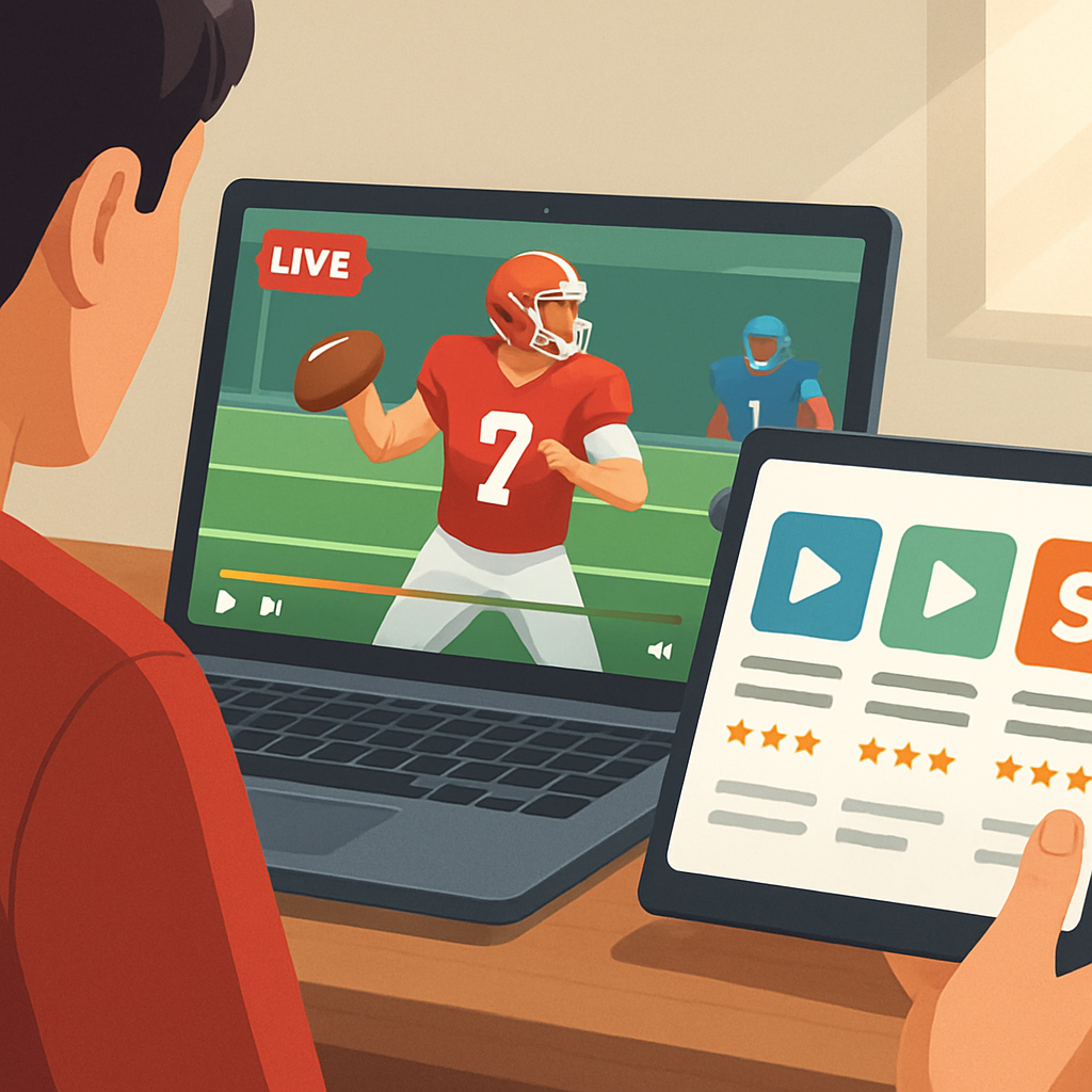 온라인 스포츠 중계 스트리밍 서비스 비교 이미지