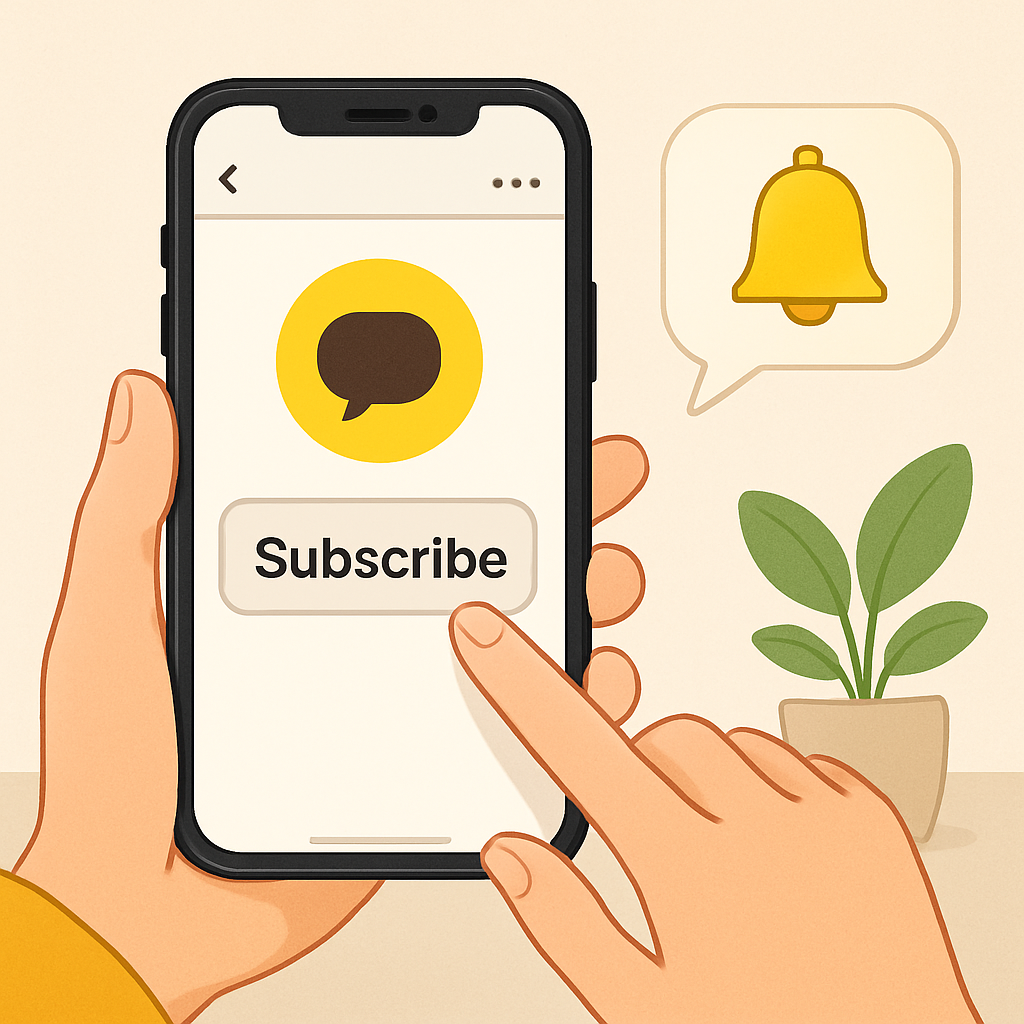 카카오톡 채널 구독 방법 이미지